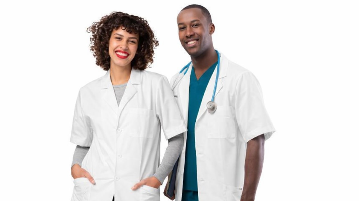 Pewter Uniforms for Unisex Medical Apron by Adar Uniforms